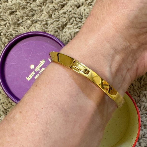 Kate Spade Gold Bangle with Rhinestone Accents - Picture 3 of 3